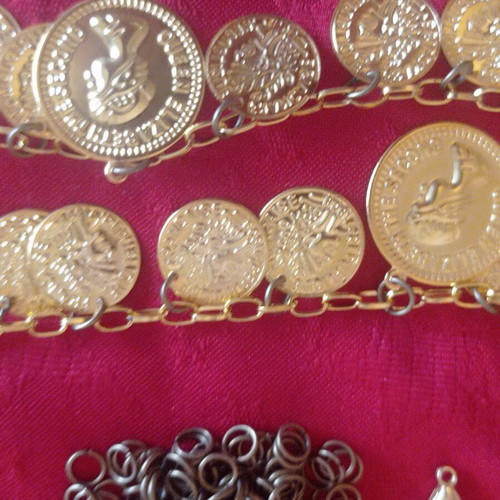 Craft materials kit new with chains, pendants, clasps, and earring hooks