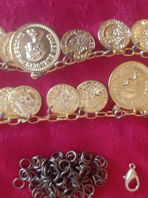 Craft materials kit new with chains, pendants, clasps, and earring hooks