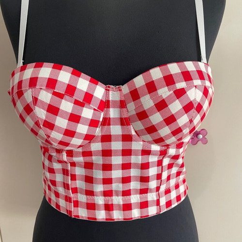 Corset new fitted, unworn, with chest support, size M, red