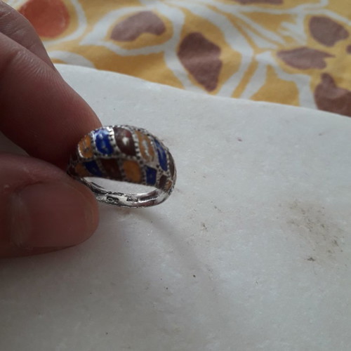 Silver ring used vintage with hallmark