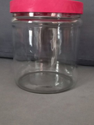 Βάζο γυάλινο 3500ml με κόκκινο βιδωτό καπάκι σαν καινούργιο