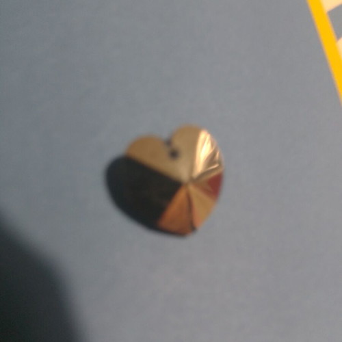 Blue crystal heart pendant element