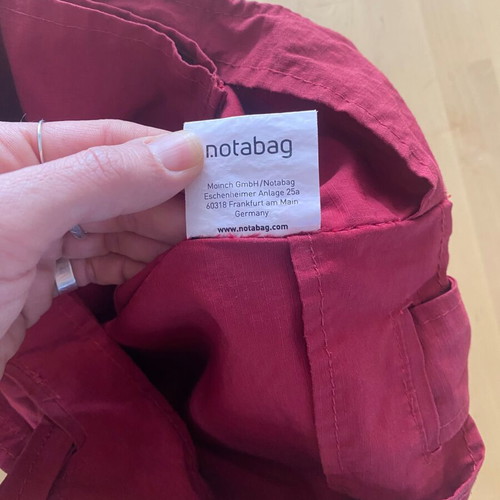 Notabag backpack and shoulder bag like new, burgundy red