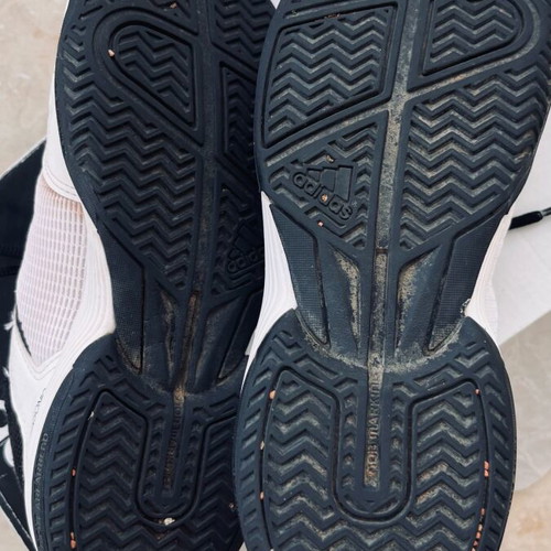 Adidas Adizero Ubersonic tennis shoes size 38 2/3 used, white