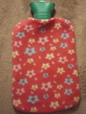Large hot water bottle with cover like new
