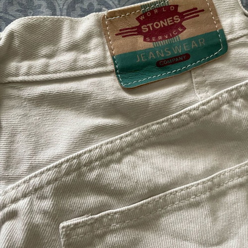 Vintage World Stones jeans like new, white, size L