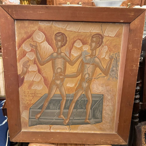 Artwork by Petros Vamboulis student of Kontoglou used
