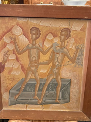 Artwork by Petros Vamboulis student of Kontoglou used