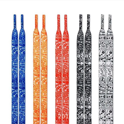 Bandana shoelaces 5 models new, polyester, 120 cm