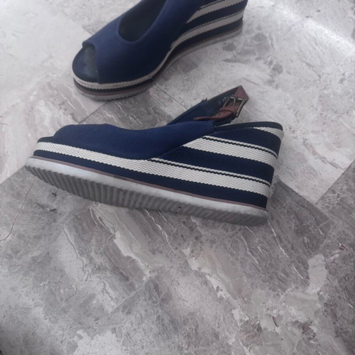 White and blue sandals size 38 like new