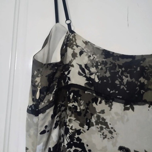 Mexx asymmetrical layered spaghetti top like new, colorful