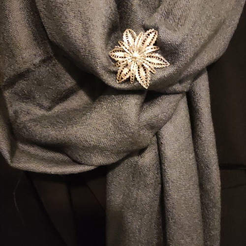 Silver 925 handmade pin and used basmina gift
