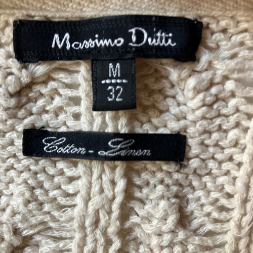 Massimo Dutti knitted sweater size M like new, beige, cotton linen