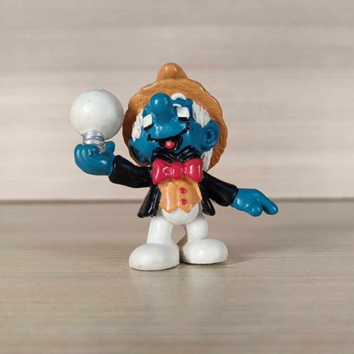 Φιγούρα Στρουμφάκι Thomas Edison μεταχειρισμένη, Schleich Peyo 1984