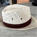  λευκό ψάθινο καπέλο