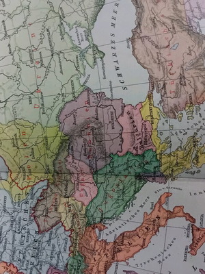 German atlas 1921 with map of Greece and Smyrna used