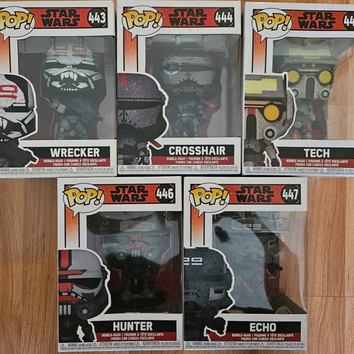 Bad Batch Funko Pop Bundle like new, 5 figures