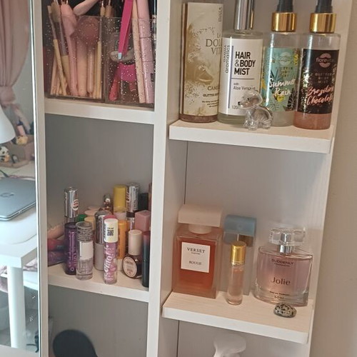 Used boudoir vanity with sliding mirror and drawer