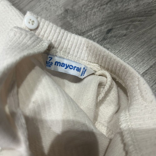 Mayoral girls' tracksuit like new, size 122 cm, beige