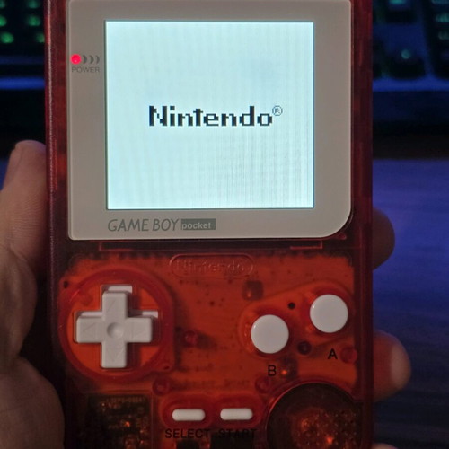 Gameboy Pocket refurbished with IPS screen and new shell