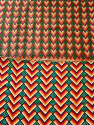 Handmade rugs used, set of 2, vintage