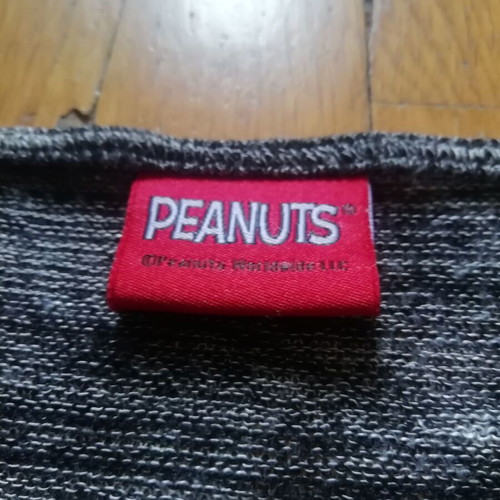 Peanuts Snoopy gray melange blouse used, one size with sequins