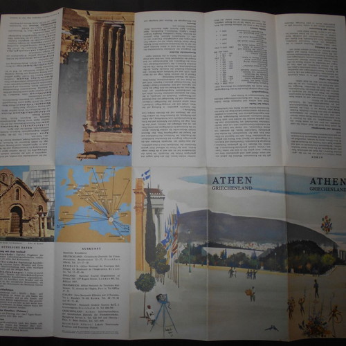 Athens EOT 1964 tourist brochure used, German