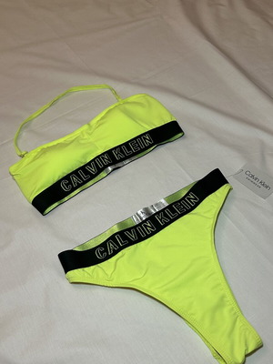 Calvin Klein women's swimwear set yellow size S new