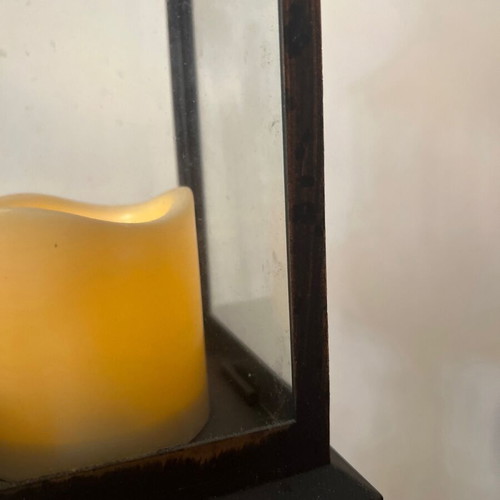 Decorative table lantern like new, plastic with batteries