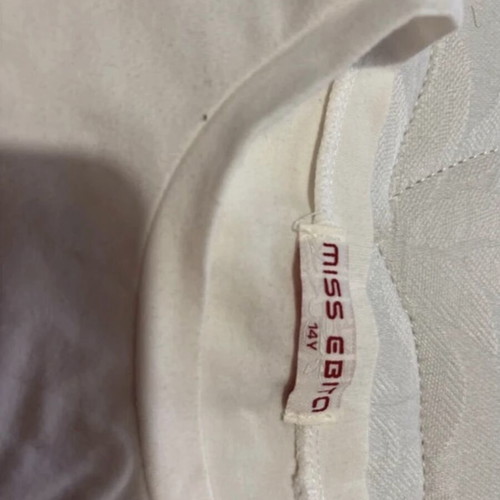 Girls' set for 14 years like new, pink salopette and white blouse
