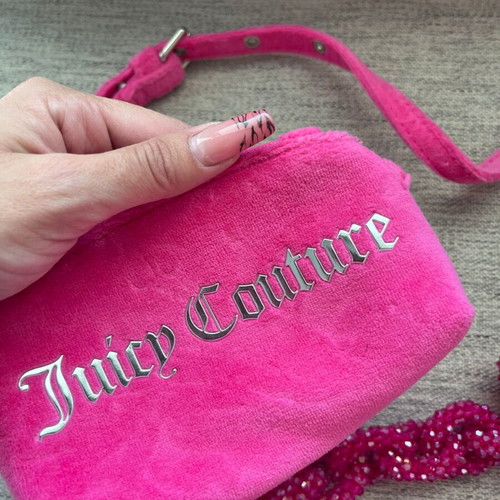 Juicy Couture Blossom chain crossbody bag like new, pink