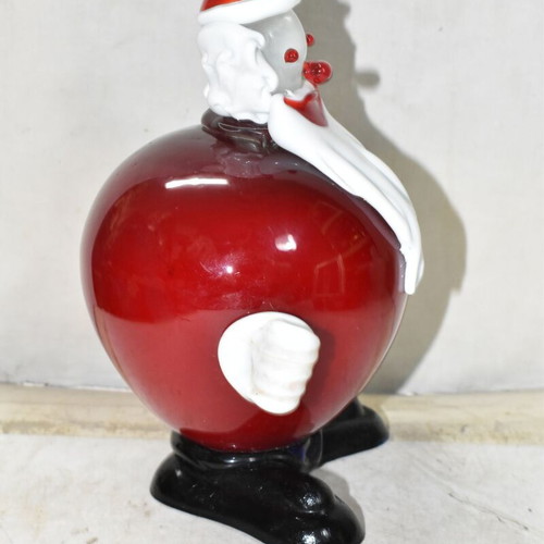 Vintage handmade glass Santa Claus figurine used