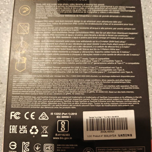 SanDisk Extreme Portable SSD V2 2TB