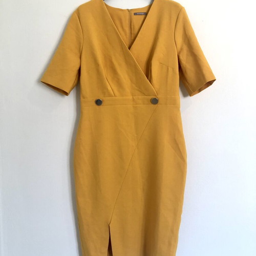 Orsay Midi Dress mustard yellow, new, size 42 Large