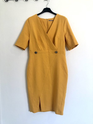 Orsay Midi Dress mustard yellow, new, size 42 Large