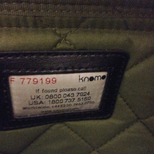 Knomo tablet sleeve bag used, leather and quilted fabric