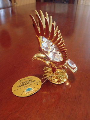 Crystal Temptations gold plated eagle with Swarovski crystals