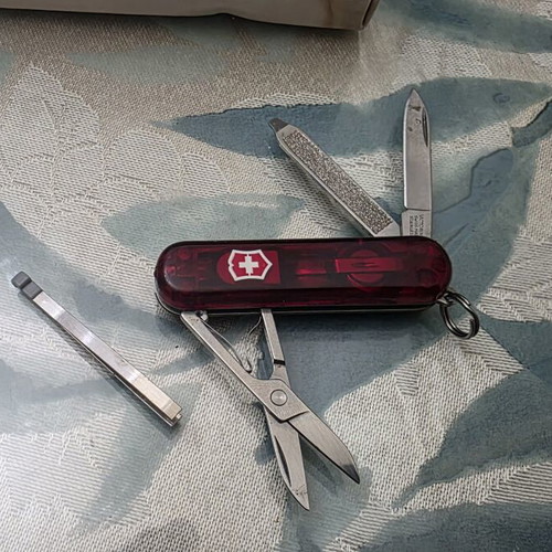 Victorinox Swiss Champ Swiss Army Knife and Mini Knife Pack used