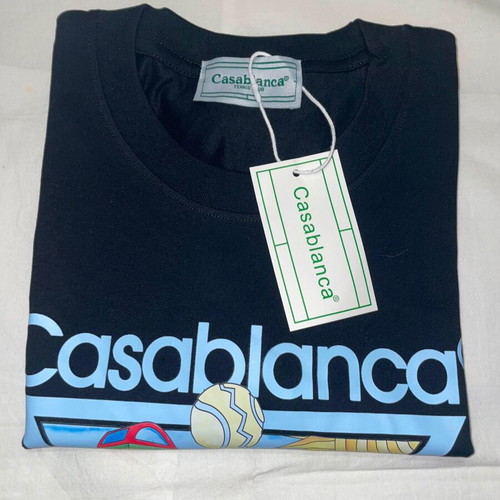 Casablanca Tennis Club T-Shirt, black, size M