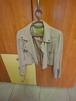 Bsb τζάκετ με κρόσσια σαν καινούργιο, μπεζ