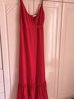 Long dress with wrap closure new, pink