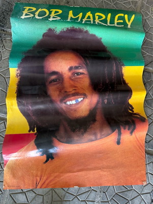 Bob Marley poster used, collectible reggae music