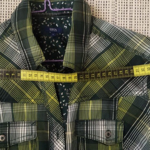 Cecil Checked Shirt Size S Like New, Green Yellow