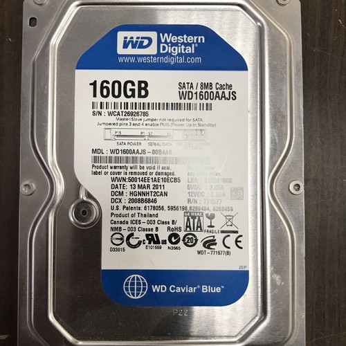 Western Digital HDD 160GB WD1600AAJS SATA2 used