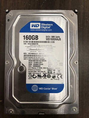 HDD Western Digital 160GB WD1600AAJS SATA2 μεταχειρισμένο