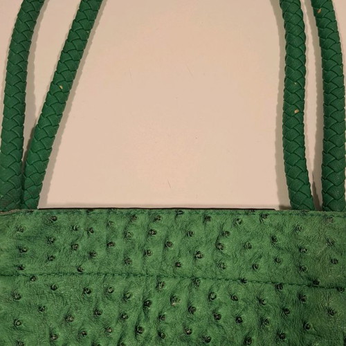Shoulder bag green faux leather used