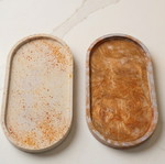 Decorative plaster trays handmade, new
