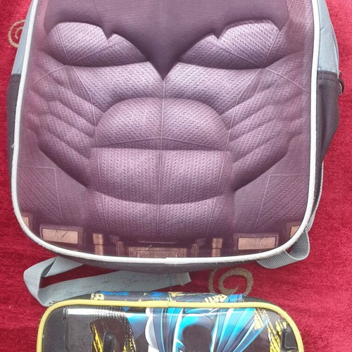 Batman school bag and Batman pencil case like new for preschooler