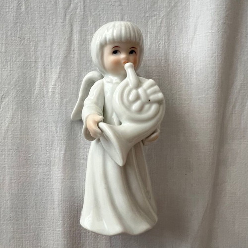 Porcelain angel with horn vintage, like new, Kosta Boda