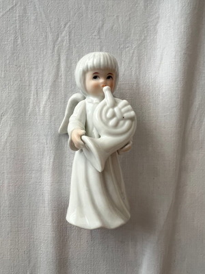Porcelain angel with horn vintage, like new, Kosta Boda